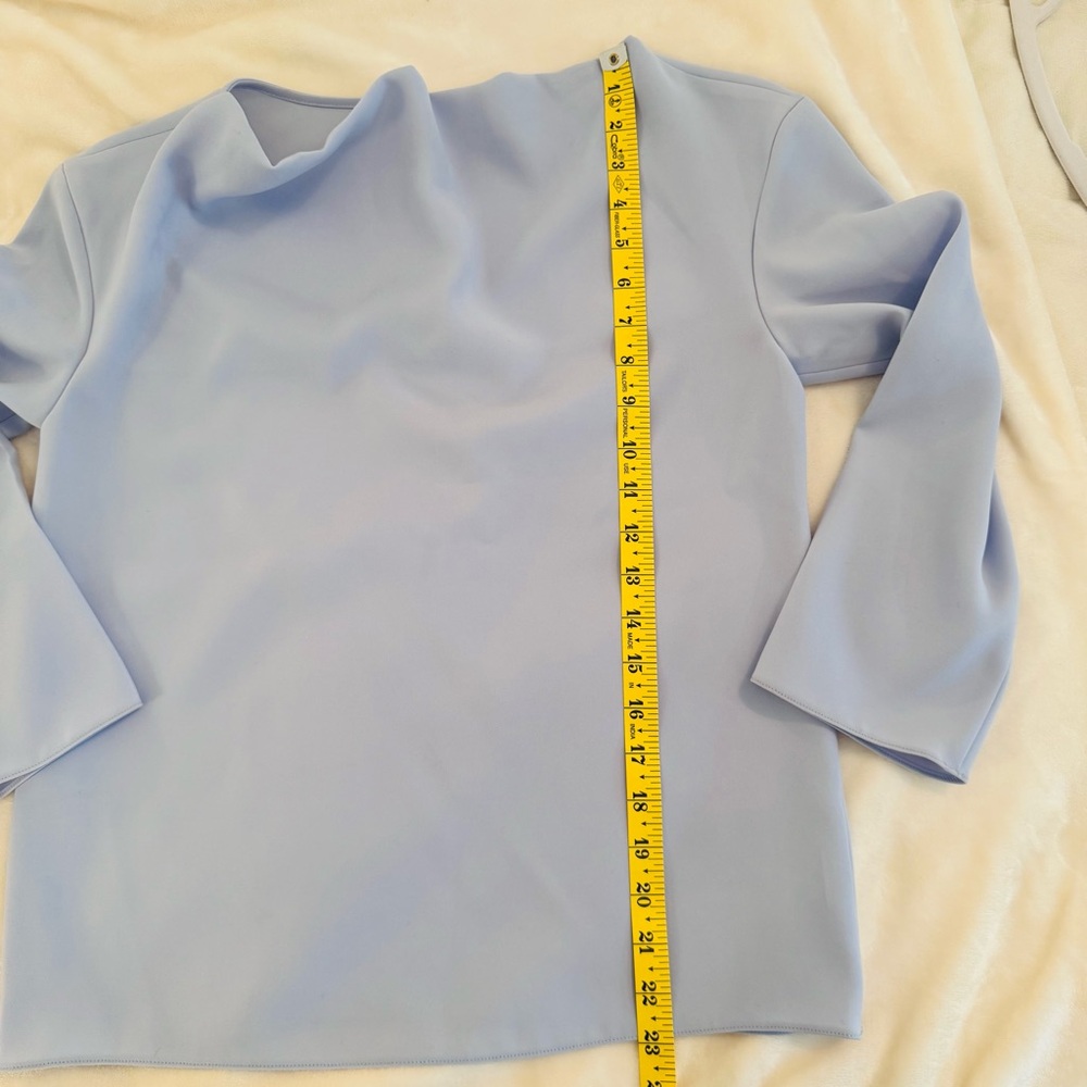 Emporio Armani Soft Blue Cowl Neck Blouse - Picture 8 of 14